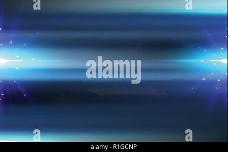 Abstract technology concept lighting effect on dark blue background ...