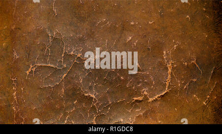 Vintage distressed brown leather texture background Stock Photo