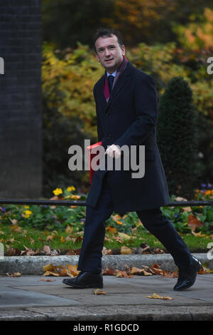 Wales Secretary Alun Cairns arrives in Downing Street, London, for a Cabinet meeting. Stock Photo