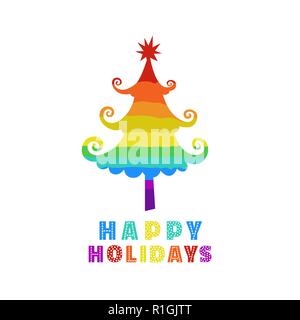 Christmas tree fancy icon Stock Vector