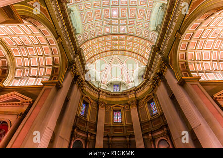 MONTREAL, CANADA, OCTOBER 09, 2016 : interiors and details of Mary queen of the world basilica, october 09, 2016 in Montreal, quebec, Canada Stock Photo