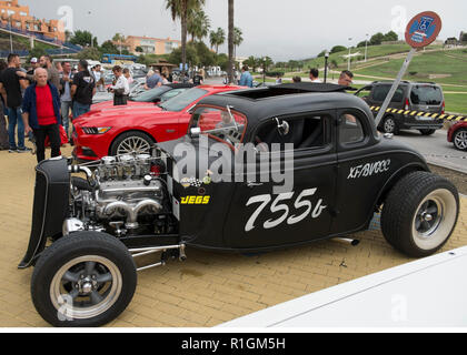 American hot rod. US classic car meeting in Fuengirola, Málaga, Spain. Stock Photo