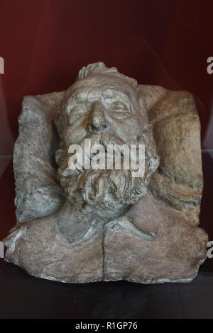 Victor Hugo on his deathbed on 23 may 1885. Sculpture by French ...