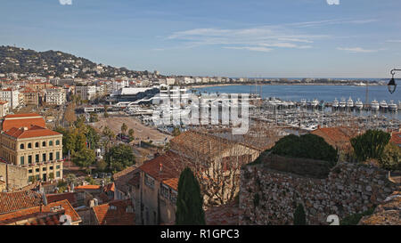 Cannes, France - January 21, 2012: Winter Sunny day Cityscape With Palais des Festivals et des Congres in Cannes, France. Stock Photo