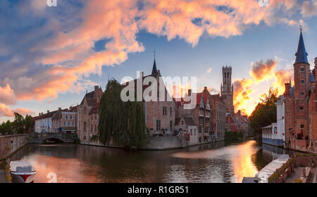 Tower Belfort and Church of Our Lady in Bruges Tower Belfort and Church of Our Lady in Bruges Stock Photo