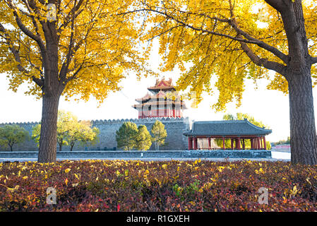 Forbidden City in autumn Stock Photo