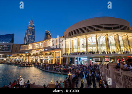 People visiting the Dubai Mall in UAE Stock Photo