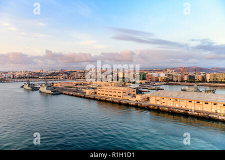 The docks and port of Las Palmas Gran Canaria Canary Islands Stock Photo