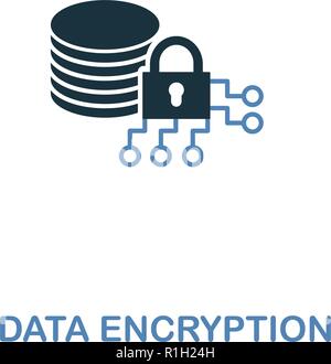 Data Encryption icon in two colors. Premium design from internet security icons collection. Pixel perfect simple pictogram data encryption icon for we Stock Vector