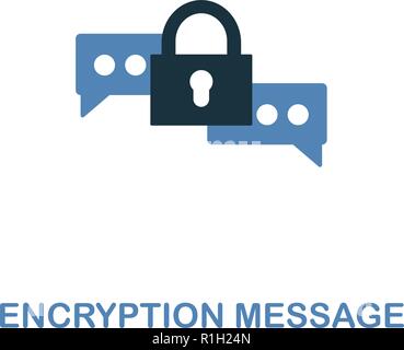 Encryption Message icon in two colors. Premium design from internet security icons collection. Pixel perfect simple pictogram encryption message icon  Stock Vector