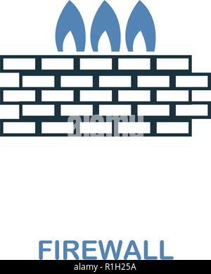 Firewall icon from security collection. Simple line element Firewall ...