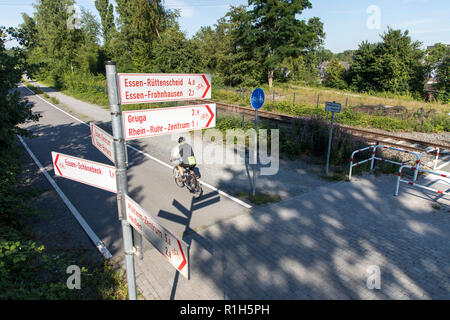 Radschnellweg 1, RS1, bicycle highway, which will run through the Ruhr area over a distance of more than 100 kilometers between Hamm and Duisburg, fin Stock Photo