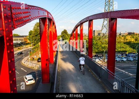 Radschnellweg 1, RS1, bicycle highway, which is to run through the Ruhr area over a distance of more than 100 kilometers between Hamm and Duisburg, co Stock Photo