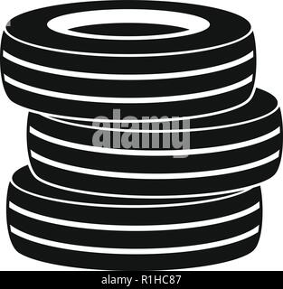 Tire fitting icon. Simple illustration of tire fitting vector icon for web Stock Vector
