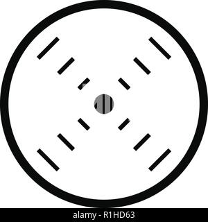 Interface radar icon. Simple illustration of interface radar vector icon for web Stock Vector