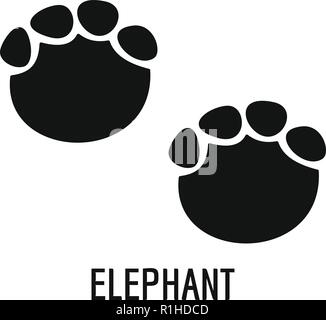 Elephant step icon. Simple illustration of elephant step vector icon for web Stock Vector
