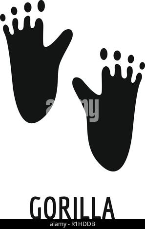 Gorilla step icon. Simple illustration of gorilla step vector icon for web Stock Vector