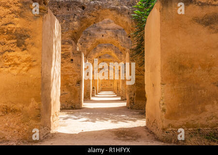 Meknes Royal Stables of the romans, Morocco Stock Photo