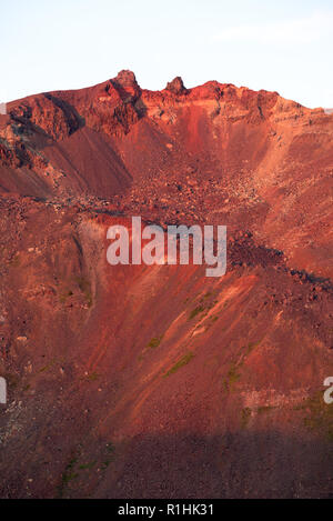 Alpenglow on Twin Peaks, Wallowa Mountains, Oregon. Stock Photo