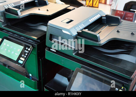 Office equipment printers and copiers Stock Photo