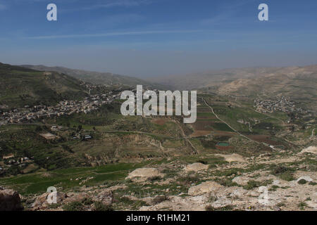 Jordan, countryside between aqaba and amman Stock Photo