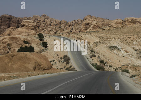 Jordan, countryside between aqaba and amman Stock Photo