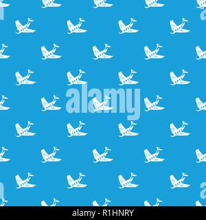 Air post delivery pattern vector seamless blue Stock Vector
