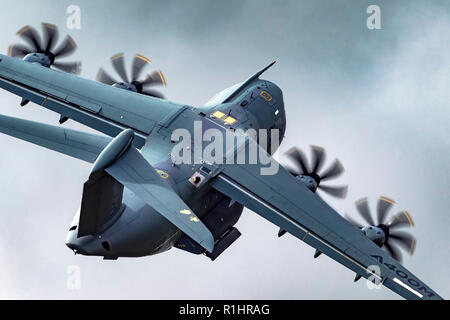 Airbus A400M Atlas is a European, four-engine turboprop military transport aircraft. It was designed by Airbus Military (now Airbus Defence and Space) Stock Photo