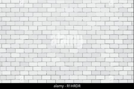 white brick wall vector illustration background Stock Vector