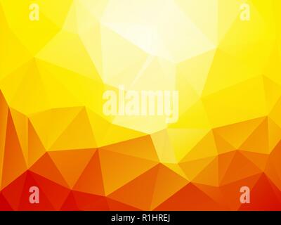 orange sun geometric mosaic background Stock Vector