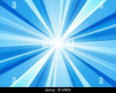 blue abstract rays wallpaper Stock Vector