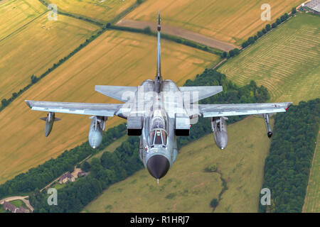 German Air Force, Panavia Tornado in flight Photographed at Royal International Air Tattoo (RIAT) Stock Photo