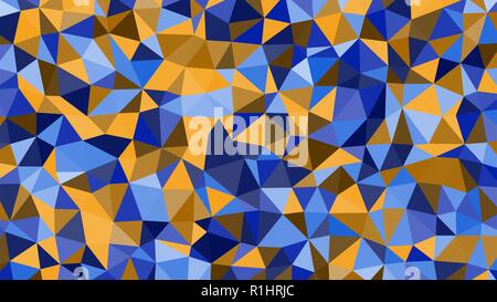 Abstract vector trendy blue orange triangular pattern. Modern polygonal background HD format Stock Vector