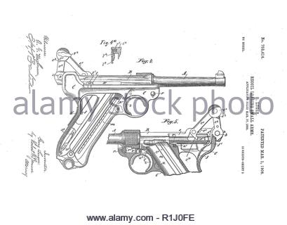 Luger. Luger P08 Parabellum Pistol Stock Photo: 145583469 - Alamy