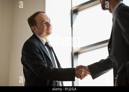 Two businessmen shake hands. Stock Photo