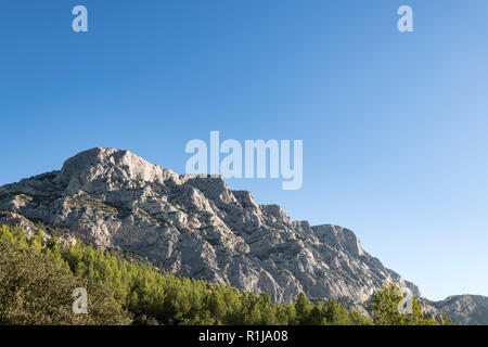 The famous and iconic Mountain Sainte-Victoire in South of France. France, Europe Stock Photo