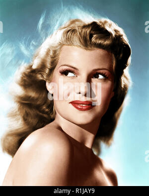 Rita Hayworth (born Margarita Carmen Cansino; October 17, 1918 ñ May 14, 1987) was an American actress and dancer. She achieved fame during the 1940s as one of the era's top stars, appearing in a total of 61 films over 37 years. The press coined the term 'The Love Goddess' to describe Hayworth after she had become the most glamorous screen idol of the 1940s. She was the top pin-up girl for GIs during World War II Credit: Hollywood Photo Archive / MediaPunch Stock Photo