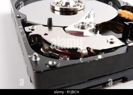 Hard disk drive (HDD) isolated on white. Stock Photo