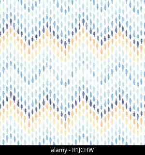 Colorful Hand-Drawn Chevron Vector Seamless Pattern. Abstract Stylized water ripples. Summer Poolside Background. Whimsical Geo. Geometric Print. Perf Stock Vector