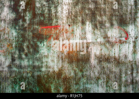 Metal or steel colorful background or texture of a warehouse gate or wall. Stock Photo