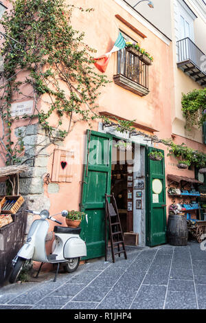 View of a traditional grocery store in the city of Ischia Stock Photo