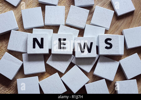 News and newspaper headlines concept for media, journalism, press or newsletter Stock Photo
