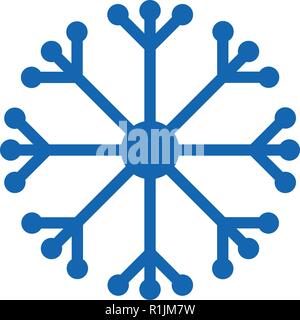 Snowflake glyph icon isolated on white background Stock Vector