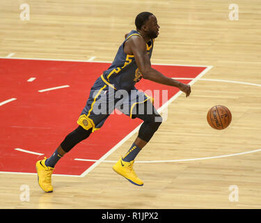 Los Angeles, CA, USA. 12th Nov, 2018. Golden State Warriors forward Draymond Green #23 during the Golden State Warriors vs Los Angeles Clippers at Staples Center on November 12, 2018. (Photo by Jevone Moore) Credit: csm/Alamy Live News Stock Photo