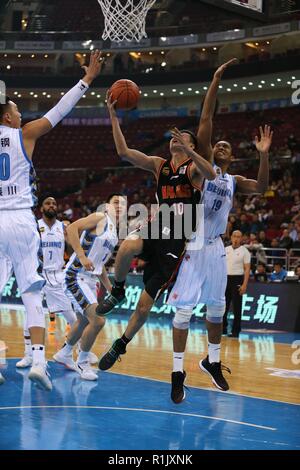 November 13, 2018 - Beijing, Beijing, China - Beijing, CHINA-Beijing Shougang Basketball Team competes with Jiangsu Tongxi at CBA 2018/19 in Beijing, China. (Credit Image: © SIPA Asia via ZUMA Wire) Stock Photo