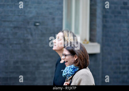 London, UK. 13th November, London. Members of the cabinet leave after the weekly cabinet meeting - ministers return later for a National Security meeting. Amber Rudd arriving Credit: PjrFoto/Alamy Live News Stock Photo