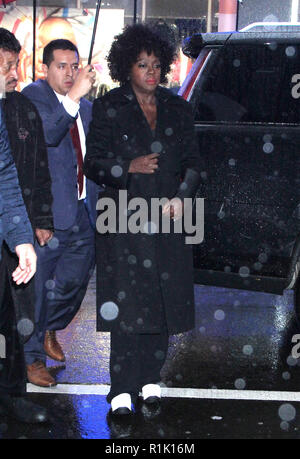 New York City, New York, USA. 13th November, 2018. Viola Davis at Good Morning America to promote her new film, Widows on November 13, 2018 in New York City. Credit: Rw/Media Punch/Alamy Live News Stock Photo