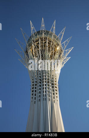 Bayterek monument - Tall Poplar in Astana. Kazakhstan Stock Photo