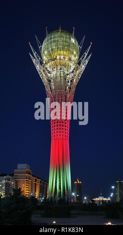 Bayterek monument - Tall Poplar in Astana. Kazakhstan Stock Photo