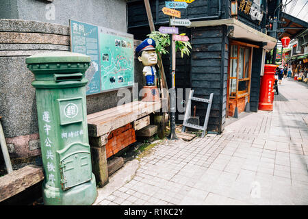 New Taipei City, Taiwan - April 30, 2018 : Jingtong old town of Pingxi line Stock Photo